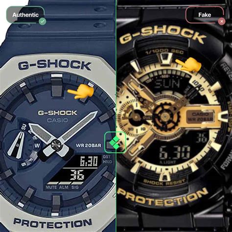 casio gold watch real vs fake|g shock counterfeit vs real.